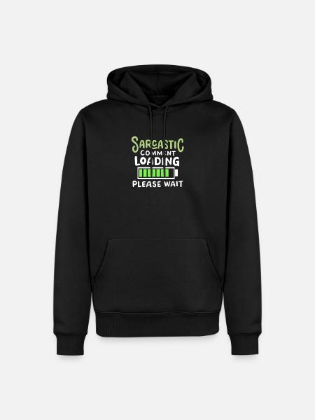 sarkastisch lustig Sarkasmus - Männer Premium Bio Hoodie - Schwarz