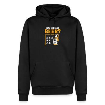 Do I need beer - Männer Premium Bio Hoodie - Schwarz - Vorne - Nico (187cm)