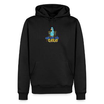 Gangster Dodo witziger Comicstil - Männer Premium Bio Hoodie - Schwarz - Vorne - Nico (187cm)