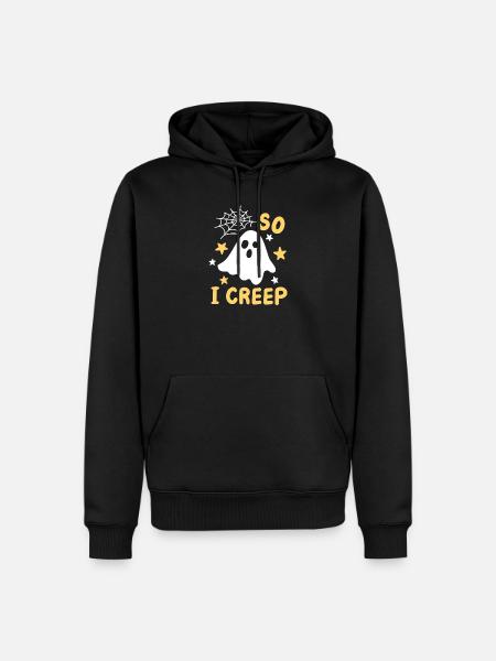 Geist Halloweenkostüm - Männer Premium Bio Hoodie - Schwarz