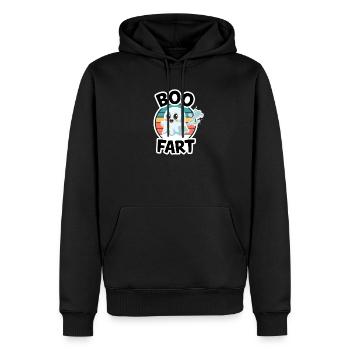 Lustiger Geist furzt – Halloween Spaß - Männer Premium Bio Hoodie - Schwarz - Vorne - Nico (187cm)