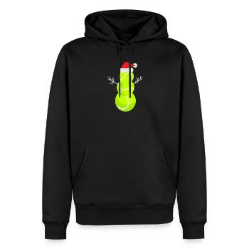 Weihnachts Tennisball Schneemann - Männer Premium Bio Hoodie - Schwarz - Vorne - Nico (187cm)