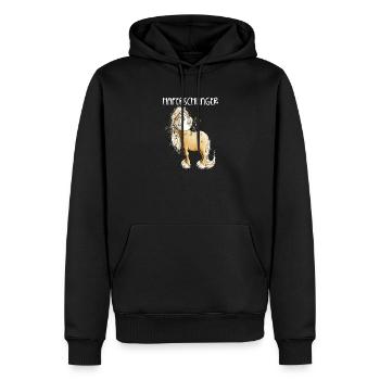 Haflinger Pferd Haferschlinger Wortspiel - Männer Premium Bio Hoodie - Schwarz - Vorne - Nico (187cm)