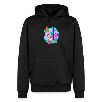 Numéro 1 Numéro Un - Motif Sirène - Sweat à capuche Premium bio Homme - noir - Devant - Nico (187cm)