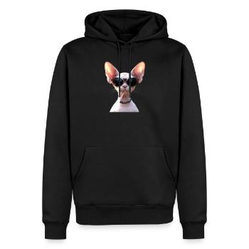 Chat Sphynx Chat Sphynx Chat Canadien Mignon Sphinx - Sweat à capuche Premium bio Homme - noir - Devant - Nico (187cm)