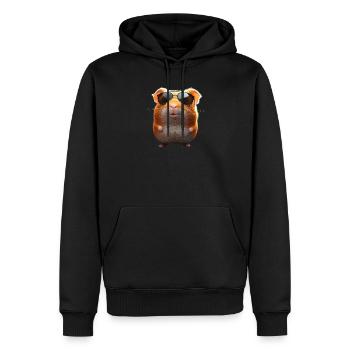 Cochon d’Inde Rongeurs Capybara Rongeur mignon - Sweat à capuche Premium bio Homme - noir - Devant - Nico (187cm)