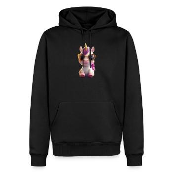 Licorne Cavalier Poney Ferme Chevaux Équitation Licornes - Sweat à capuche Premium bio Homme - noir - Devant - Nico (187cm)