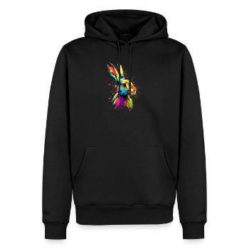 Lapin Lapin Lover Lièvre Lapin Mignons Lapins - Sweat à capuche Premium bio Homme - noir - Devant - Nico (187cm)