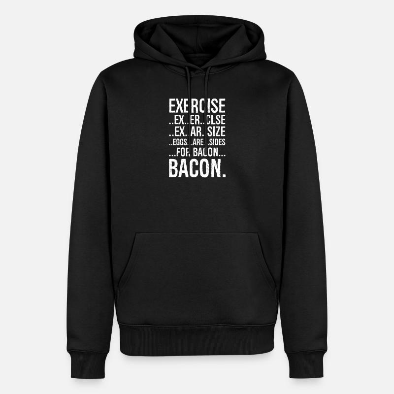 Exercise bacon - Sweat à capuche Premium bio Homme - noir