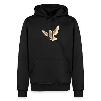 Taube Weiß Frieden Peace Ringeltaube Weiße Tauben - Männer Premium Bio Hoodie - Schwarz - Vorne - Nico (187cm)