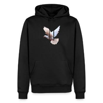 Taube Weiß Frieden Peace Ringeltaube Weiße Tauben - Männer Premium Bio Hoodie - Schwarz - Vorne - Nico (187cm)