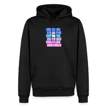 Alpaga - Sweat à capuche Premium bio Homme - noir - Devant - Nico (187cm)