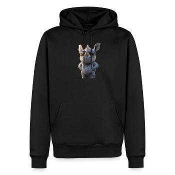 Nashorn Rhinozeros Afrika Safari Nashörner Rhino - Männer Premium Bio Hoodie - Schwarz - Vorne - Nico (187cm)