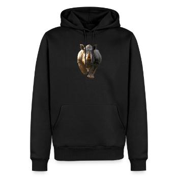 Nashorn Rhinozeros Afrika Safari Nashörner Rhino - Männer Premium Bio Hoodie - Schwarz - Vorne - Nico (187cm)