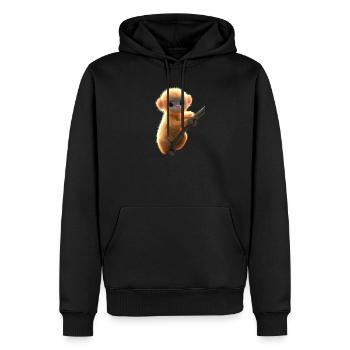Gibbon Affe Weißhandgibbon Monkey Süße Lar Gibbons - Männer Premium Bio Hoodie - Schwarz - Vorne - Nico (187cm)
