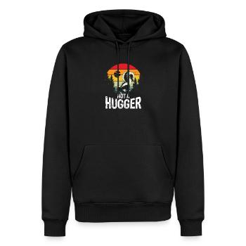 Not a hugger skunk - Männer Premium Bio Hoodie - Schwarz - Vorne - Nico (187cm)