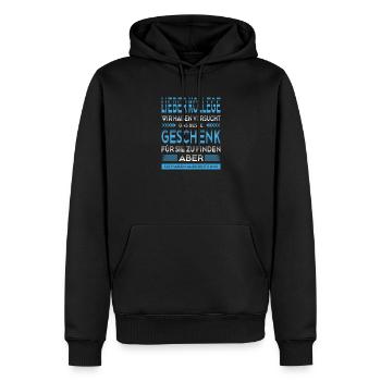 Kollege Abschied Geschenke Abschiedsgeschenk - Männer Premium Bio Hoodie - Schwarz - Vorne - Nico (187cm)