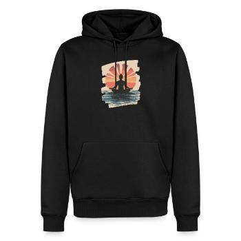 Yoga Namaste Meditation - Männer Premium Bio Hoodie - Schwarz - Vorne - Nico (187cm)