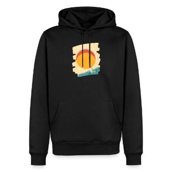 Sommer Sonne - Männer Premium Bio Hoodie - Schwarz - Vorne - Nico (187cm)