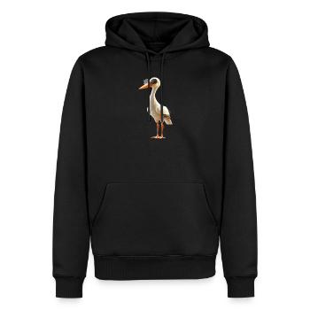 Stork Lover White Stork Giant Stork Storks Storks - Men’s Premium Organic Hoodie - black - Front - Nico (187cm)