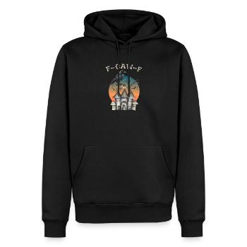 Oiseau Noir F-Caw-F Drôle Corbeau Noir Corbeau Noir - Sweat à capuche Premium bio Homme - noir - Devant - Nico (187cm)