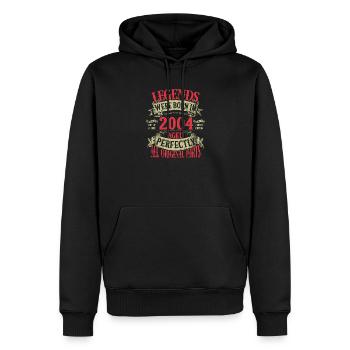 Born in 2004 Vintage Style Heritage Design - Men’s Premium Organic Hoodie - black - Front - Nico (187cm)