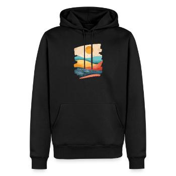 Sommer Sonne - Männer Premium Bio Hoodie - Schwarz - Vorne - Nico (187cm)