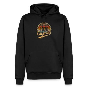 Rétro Vintage né en 1978 Millésime 1978 - Sweat à capuche Premium bio Homme - noir - Devant - Nico (187cm)