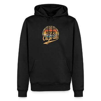 Retro Vintage geboren im Jahr 1973 Jahrgang 1973 - Männer Premium Bio Hoodie - Schwarz - Vorne - Nico (187cm)