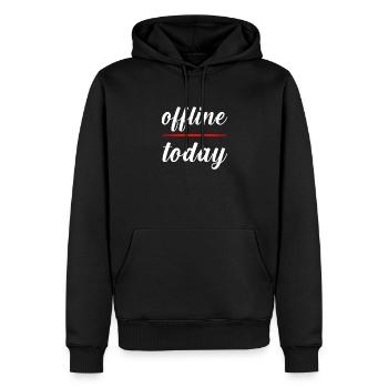 Offline Today Kein Internet Digital Detox - Männer Premium Bio Hoodie - Schwarz - Vorne - Nico (187cm)