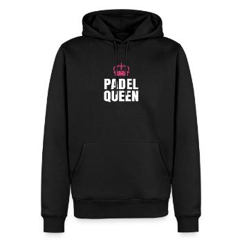 Reine du padel - Sweat à capuche Premium bio Homme - noir - Devant - Nico (187cm)