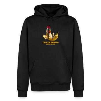 Drôle de poulet banane cadeau pour les amateurs de Brainrot Meme - Sweat à capuche Premium bio Homme - noir - Devant - Nico (187cm)