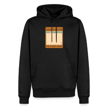 Guestbook My 50th Birthday - We were there! - Men’s Premium Organic Hoodie - black - Front - Nico (187cm)