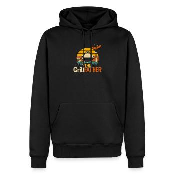 Grilling fun in style - The GrillFather BBQ Kitchen - Men’s Premium Organic Hoodie - black - Front - Nico (187cm)