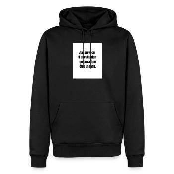 Nutzloses Meeting – Bürohumor - Männer Premium Bio Hoodie - Schwarz - Vorne - Nico (187cm)