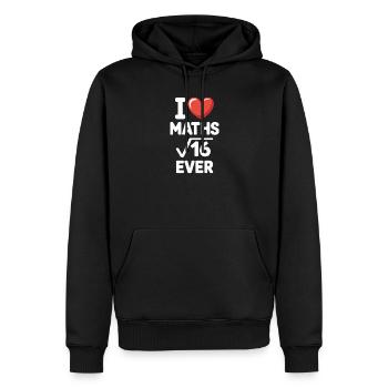 Math J’adore les maths Maths Nerd Professeur de mathématiques - Sweat à capuche Premium bio Homme - noir - Devant - Nico (187cm)