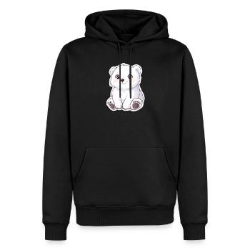 Polarbär Illustration – Arktisches Tiermotiv - Männer Premium Bio Hoodie - Schwarz - Vorne - Nico (187cm)