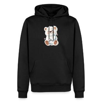Süßer Bär – Geschenkidee für Wald- & Tierfans - Männer Premium Bio Hoodie - Schwarz - Vorne - Nico (187cm)