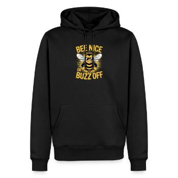 Abeille Apiculteur Abeille Nice Ou Buzz Off Apiculteur - Sweat à capuche Premium bio Homme - noir - Devant - Nico (187cm)
