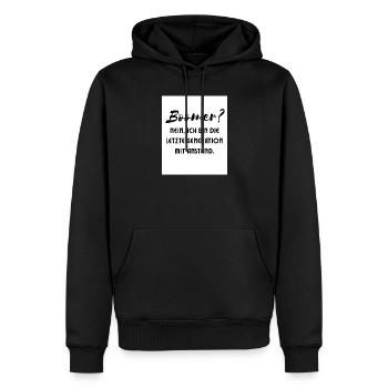 Generation mit Stil Spruch - Männer Premium Bio Hoodie - Schwarz - Vorne - Nico (187cm)