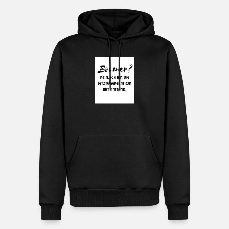 Generation mit Stil Spruch - Männer Premium Bio Hoodie - Schwarz