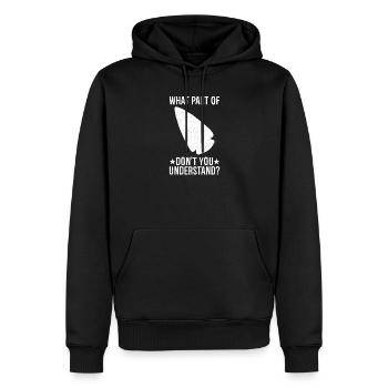 quelle partie de ne comprenez-vous pas - Sweat à capuche Premium bio Homme - noir - Devant - Nico (187cm)