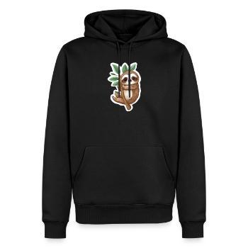Paresse - Sweat à capuche Premium bio Homme - noir - Devant - Nico (187cm)