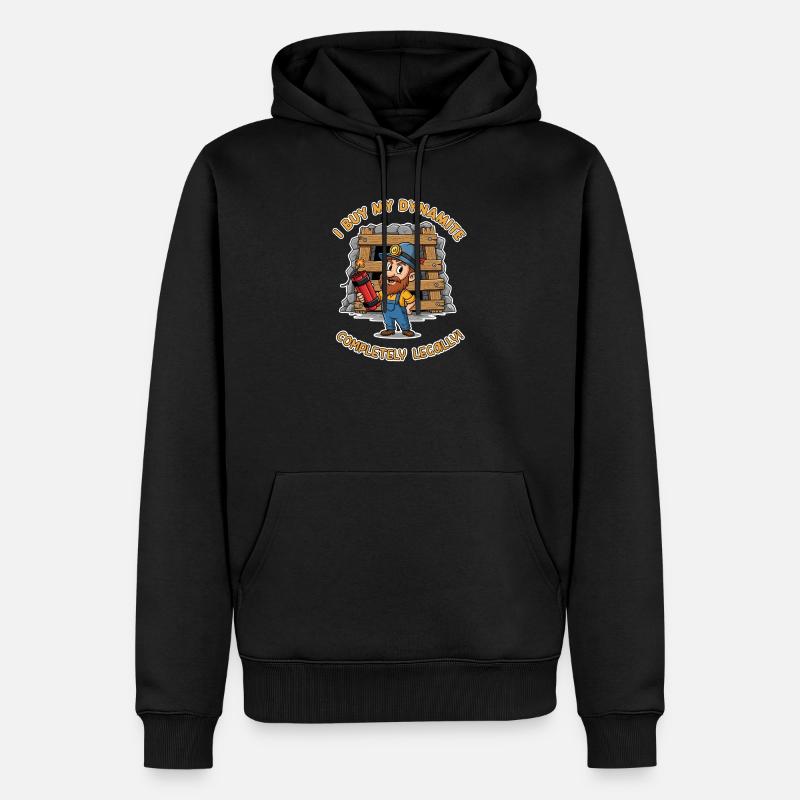 Dynamit-Miner ! - Männer Premium Bio Hoodie - Schwarz
