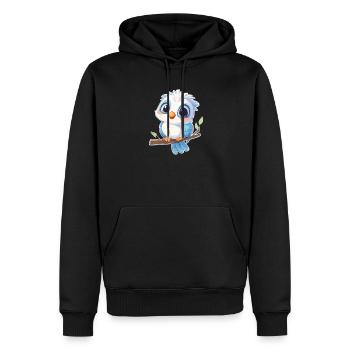 Cacatoès - Sweat à capuche Premium bio Homme - noir - Devant - Nico (187cm)