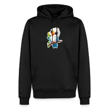 Cacatoès - Sweat à capuche Premium bio Homme - noir - Devant - Nico (187cm)
