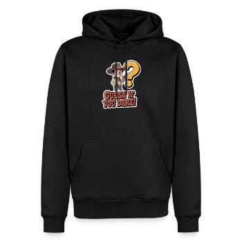 Western Cowboy Guessing Game T-Shirt - Men’s Premium Organic Hoodie - black - Front - Nico (187cm)