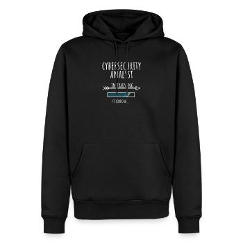 Analyste en cybersécurité Cadeau Profession Formation - Sweat à capuche Premium bio Homme - noir - Devant - Nico (187cm)