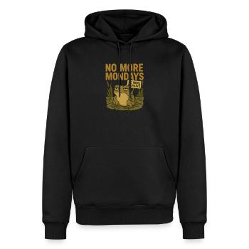 Grenouille frappante - Sweat à capuche Premium bio Homme - noir - Devant - Nico (187cm)