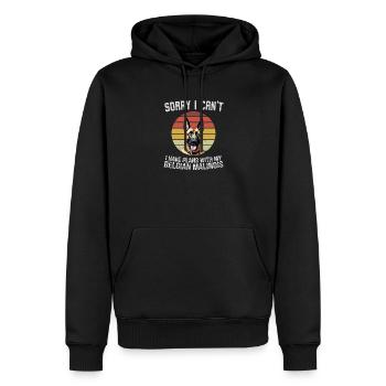 Belgischer Malinois Hund Zitat T-Shirt - Männer Premium Bio Hoodie - Schwarz - Vorne - Nico (187cm)